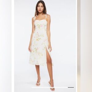 Forever 21 Floral Print Sweetheart Dress